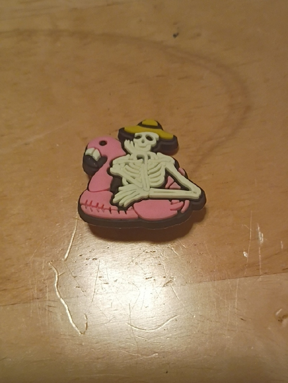 10 for $10 Jibbitz Croc Charms - Skeleton On Flamingo Floaty 3 - New Shoe Charms